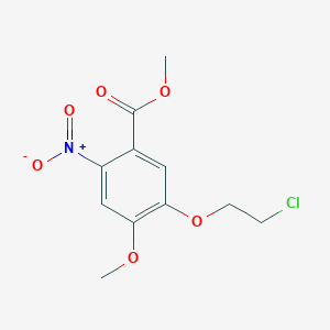 molecular formula C11H12ClNO6 B8283253 Methyl 5-(2-chloroethoxy)-4-methoxy-2-nitrobenzoate 