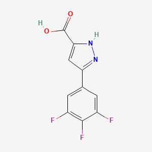 molecular formula C10H5F3N2O2 B8283258 5-(3,4,5-Trifluorophenyl)-1H-pyrazole-3-carboxylic acid 
