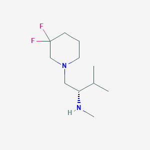 molecular formula C11H22F2N2 B8283328 (S)-1-(3,3-difluoropiperidin-1-yl)-N,3-dimethylbutan-2-amine 