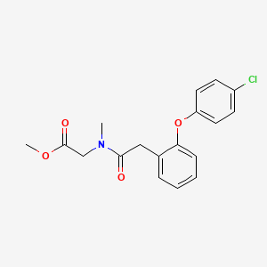 molecular formula C18H18ClNO4 B8283337 Methyl N-(2-(2-(4-chlorophenoxy)phenyl)acetyl)-N-methylglycinate 