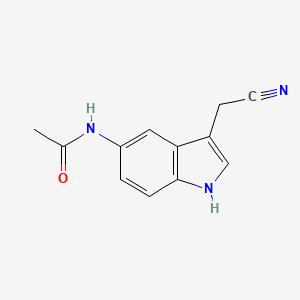 molecular formula C12H11N3O B8283383 N-[3-Cyanomethyl-1H-indol-5-yl]acetamide 