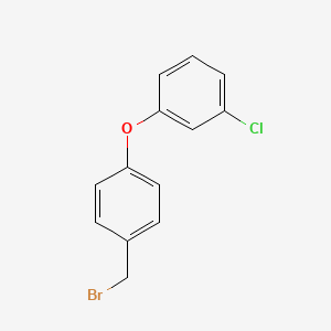molecular formula C13H10BrClO B8283384 p-(3-Chlorophenoxy)-benzyl bromide 
