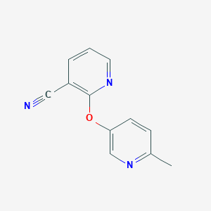 molecular formula C12H9N3O B8283395 2-[(6-Methylpyridin-3-yl)oxy]nicotinonitrile 