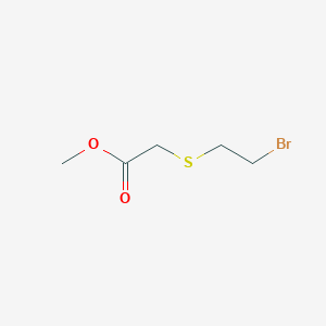 molecular formula C5H9BrO2S B8283414 [[2-Bromoethyl]thio]acetic acid methyl ester 