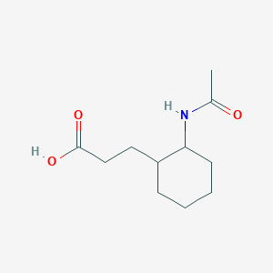 molecular formula C11H19NO3 B8283460 3-(2-Acetylaminocyclohexyl)-propionic acid 