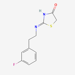 molecular formula C11H11FN2OS B8283470 2-[2-(3-Fluoro-phenyl)-ethylamino]-thiazol-4-one 
