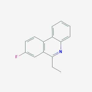 molecular formula C15H12FN B8283499 6-Ethyl-8-fluorophenanthridine 