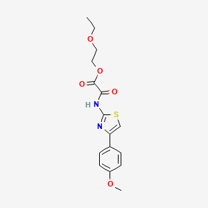 Acetic acid, ((4-(4-methoxyphenyl)-2-thiazolyl)amino)oxo-, 2-ethoxyethyl ester