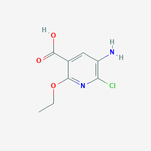 molecular formula C8H9ClN2O3 B8283526 5-Amino-6-chloro-2-ethoxynicotinic Acid 