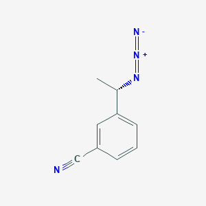 molecular formula C9H8N4 B8283535 (S)-1-(3-cyanophenyl)-1-azidoethane CAS No. 317829-71-3