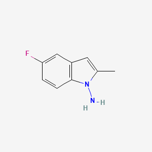 molecular formula C9H9FN2 B8283539 5-Fluoro-2-methyl-indol-1-ylamine 