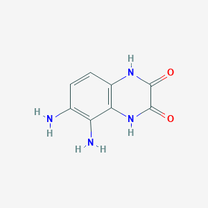 molecular formula C8H8N4O2 B8283549 5,6-Diamino-2,3-dihydroxyquinoxaline 