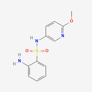 molecular formula C12H13N3O3S B8283550 2-Amino-N-(6-methoxypyridin-3-YL)benzenesulfonamide 