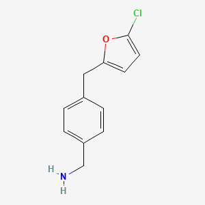 molecular formula C12H12ClNO B8283561 4-(5-Chloro-furan-2-ylmethyl)-benzylamine 