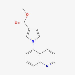 molecular formula C15H12N2O2 B8283579 Methyl 1-(quinolin-5-yl)-1H-pyrrole-3-carboxylate CAS No. 649727-10-6