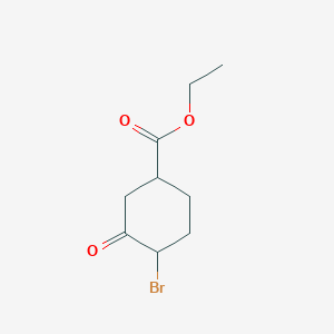 molecular formula C9H13BrO3 B8283584 Ethyl 4-bromo-3-oxocyclohexanecarboxylate 
