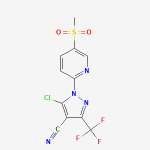 5-Chloro-1-(5-methanesulfonyl-pyridin-2-yl)-3-trifluoromethyl-1H-pyrazole-4-carbonitrile