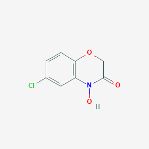 molecular formula C8H6ClNO3 B082836 2H-1,4-Benzoxazin-3(4H)-one, 6-chloro-4-hydroxy- CAS No. 13212-63-0