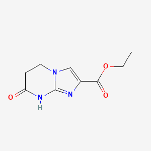 molecular formula C9H11N3O3 B8283649 Ethyl 7-oxo-5,6,7,8-tetrahydroimidazo[1,2-a]pyrimidine-2-carboxylate 
