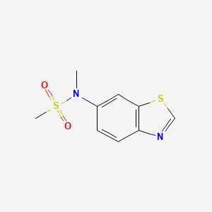 molecular formula C9H10N2O2S2 B8283671 N-benzothiazol-6-yl-N-methyl-methanesulfonamide 