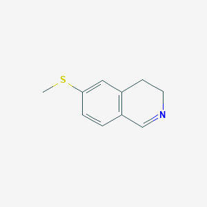 molecular formula C10H11NS B8283691 6-Methylsulfanyl-3,4-dihydro-isoquinoline CAS No. 90265-89-7