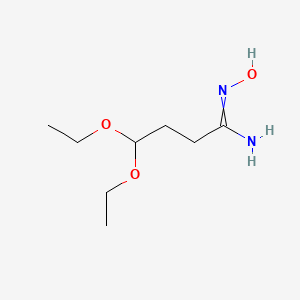 molecular formula C8H18N2O3 B8283694 4,4-diethoxy-N-hydroxybutanimidamide 