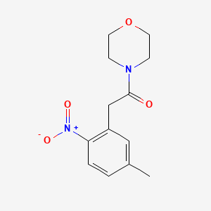 molecular formula C13H16N2O4 B8283702 2-(5-Methyl-2-nitro-phenyl)-1-morpholino-ethanone 