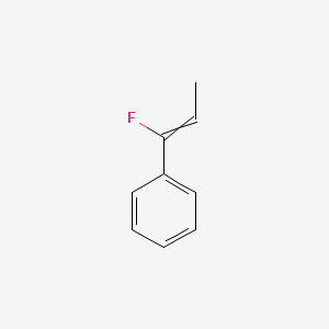 molecular formula C9H9F B8283712 alpha-Fluoro-beta-methylstyrene 