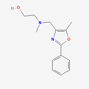 molecular formula C14H18N2O2 B8283725 2-[N-Methyl-N-(5-methyl-2-phenyl-4-oxazolyl) methylamino]ethanol 