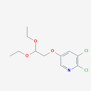 molecular formula C11H15Cl2NO3 B8283732 2,3-Dichloro-5-(2,2-diethoxyethoxy)pyridine 