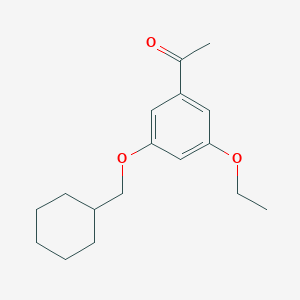 molecular formula C17H24O3 B8283758 1-(3-Cyclohexylmethoxy-5-ethoxyphenyl)ethanone 