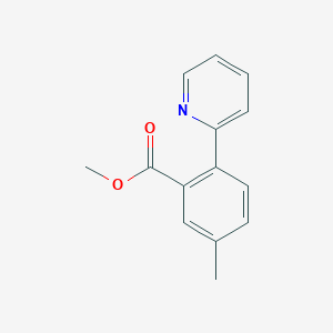 molecular formula C14H13NO2 B8283804 Methyl 5-methyl-2-(pyridin-2-yl)benzoate 