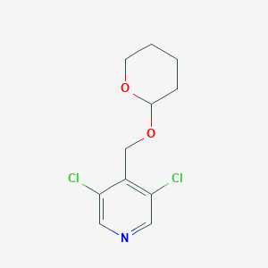 molecular formula C11H13Cl2NO2 B8283812 3,5-Dichloro-4-(tetrahydro-pyran-2-yloxymethyl)-pyridine 