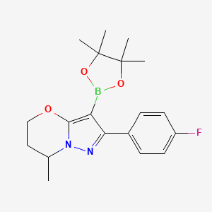 2-(4-fluorophenyl)-7-methyl-3-(4,4,5,5-tetramethyl-1,3,2-dioxaborolan-2-yl)-6,7-dihydro-5H-pyrazolo[5,1-b][1,3]oxazine
