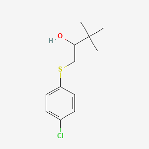 molecular formula C12H17ClOS B8283829 1-(p-Chlorophenylthio)-3,3-dimethyl-2-butanol 
