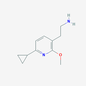 molecular formula C11H16N2O B8283833 2-(6-Cyclopropyl-2-methoxypyridin-3-yl)ethanamine 