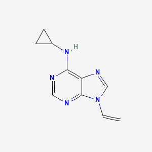 molecular formula C10H11N5 B8283835 N-cyclopropyl-9-vinyl-9H-purin-6-amine 