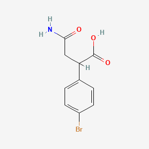 molecular formula C10H10BrNO3 B8283840 4-Amino-2-(4-bromophenyl)-4-oxobutanoic acid 