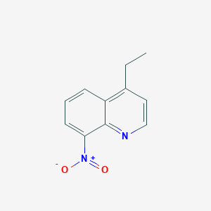 molecular formula C11H10N2O2 B8283848 4-Ethyl-8-nitroquinoline 