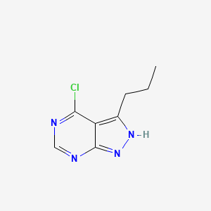molecular formula C8H9ClN4 B8283856 1h-Pyrazolo[3,4-d]pyrimidine,4-chloro-3-propyl- 