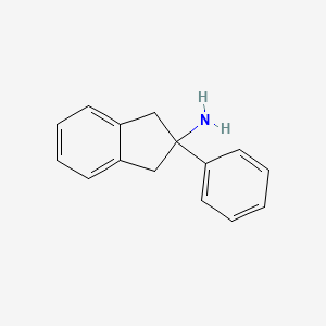 molecular formula C15H15N B8283870 2,3-dihydro-2-phenyl-1H-inden-2-amine 