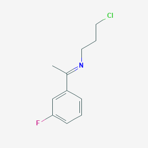 molecular formula C11H13ClFN B8283896 3-chloro-N-(1-(3-fluorophenyl)ethylidene)propan-1-amine 