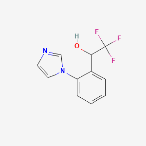 molecular formula C11H9F3N2O B8283910 2,2,2-Trifluoro-1-(2-imidazol-1-yl-phenyl)-ethanol CAS No. 1033804-90-8