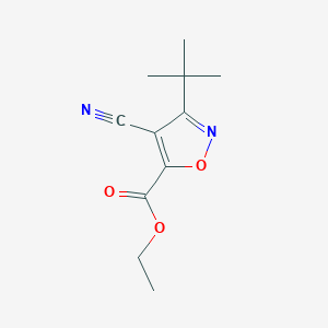 3-Tert-butyl-4-cyano-isoxazole-5-carboxylic acid ethyl ester