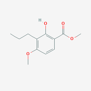 molecular formula C12H16O4 B8284014 Methyl 2-hydroxy-3-n-propyl-4-methoxybenzoate 