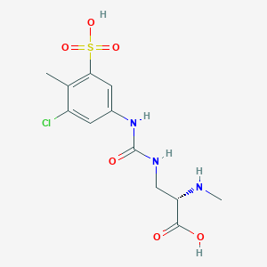 (2S)-3-{[(3-chloro-4-methyl-5-sulfophenyl)carbamoyl]amino}-2-(methylamino)propanoic acid
