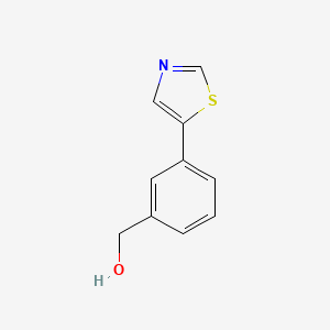 molecular formula C10H9NOS B8284035 (3-(Thiazol-5-yl)phenyl)methanol 