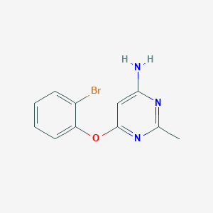 molecular formula C11H10BrN3O B8284044 6-(2-Bromophenoxy)-2-methylpyrimidin-4-amine 