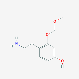 molecular formula C10H15NO3 B8284052 4-(2-Aminoethyl)-3-methoxymethoxyphenol 