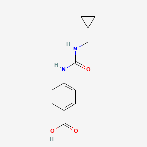 molecular formula C12H14N2O3 B8284063 4-(3-(Cyclopropylmethyl)ureido)benzoic acid 